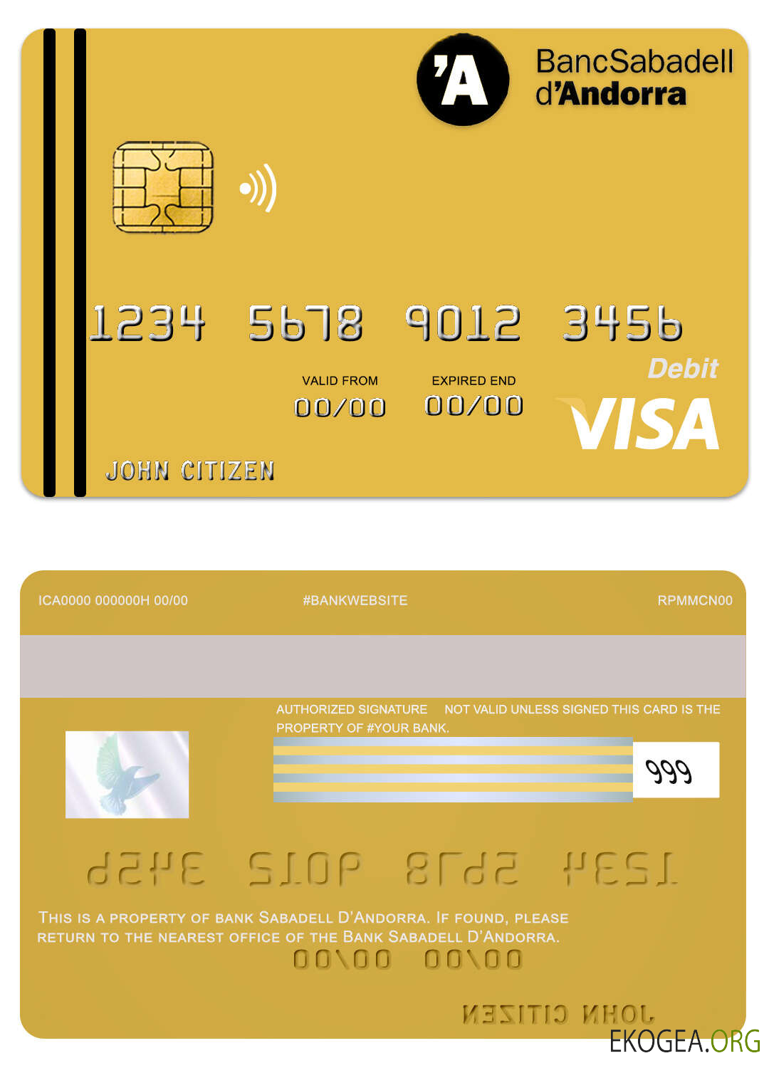Carte visa bancaire Andorre Sabadell